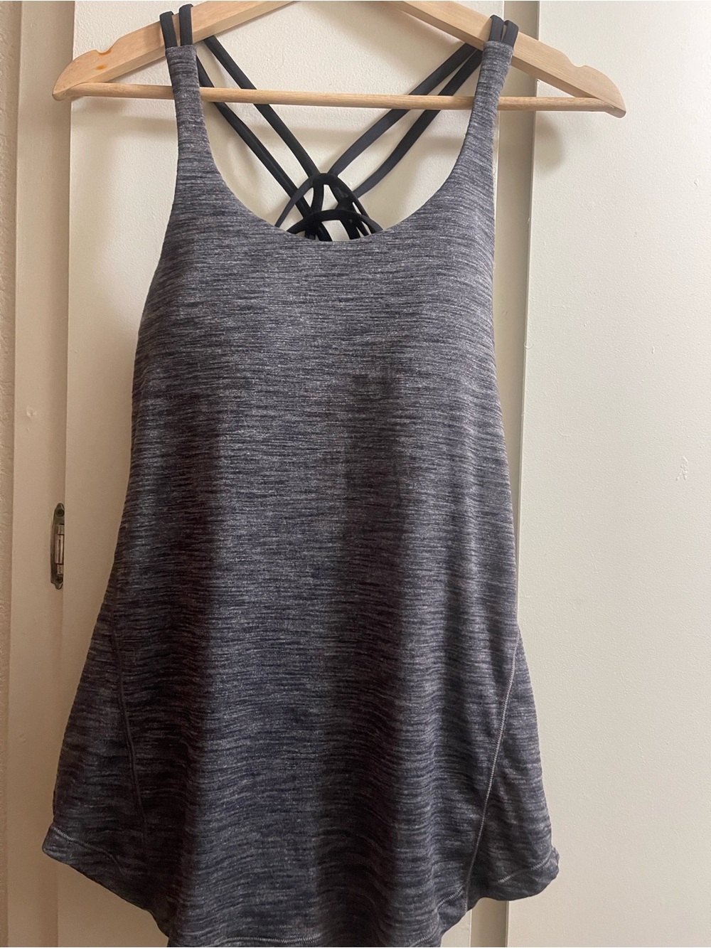 lululemon Power Y Tank Strappy Athletic Tank in gray Like New